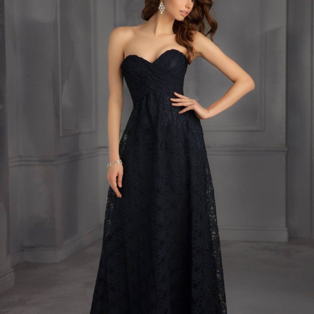 Mori Lee by Madeline Gardner black lace dress